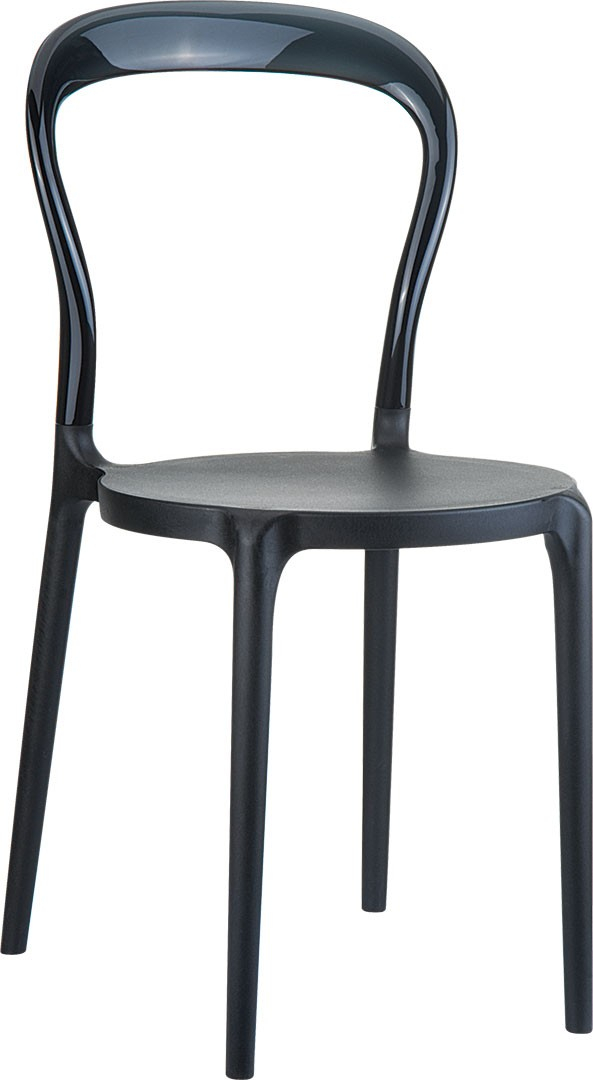 Black Seat & Black Transparent Back