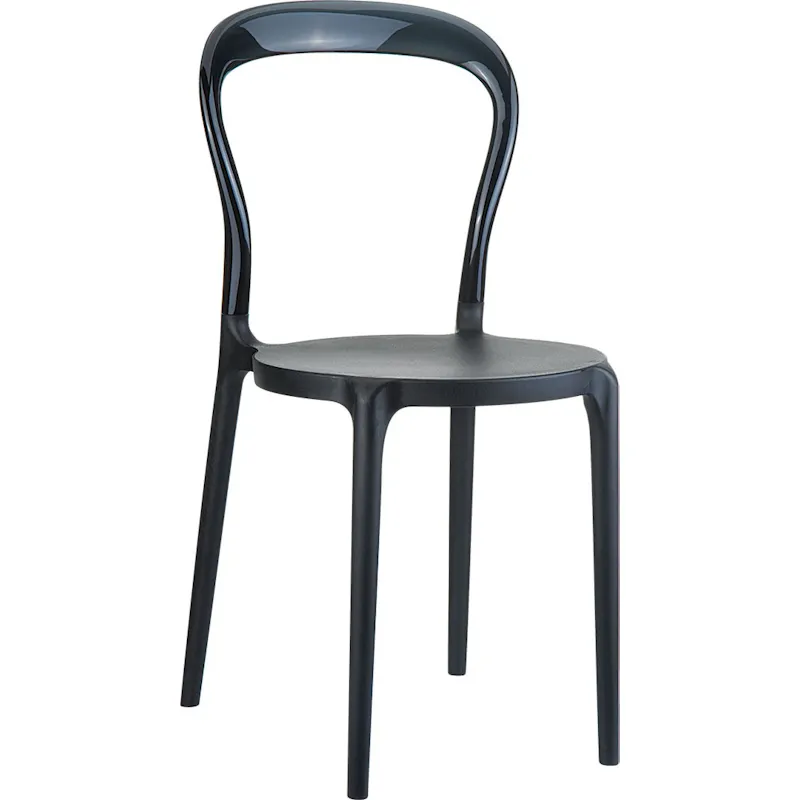 Black Seat & Black Transparent Back