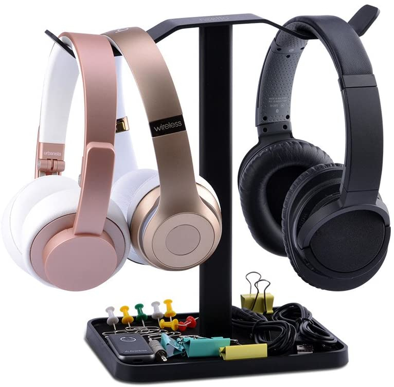 Neetto Dual Black Headphone Stand