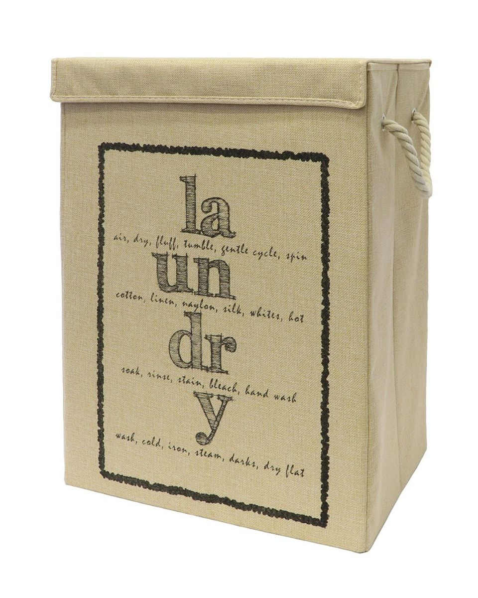 Collapsible Laundry Basket & Clothes Hamper with Rope Handles