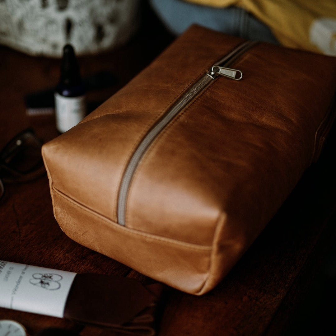 Genuine Leather Toiletry Bag