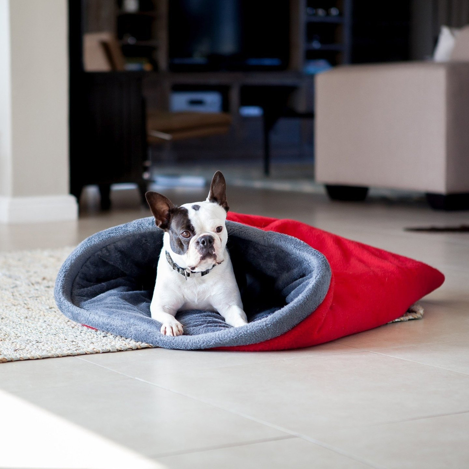 Reversible Fleece Nookie Bag Pet Bed