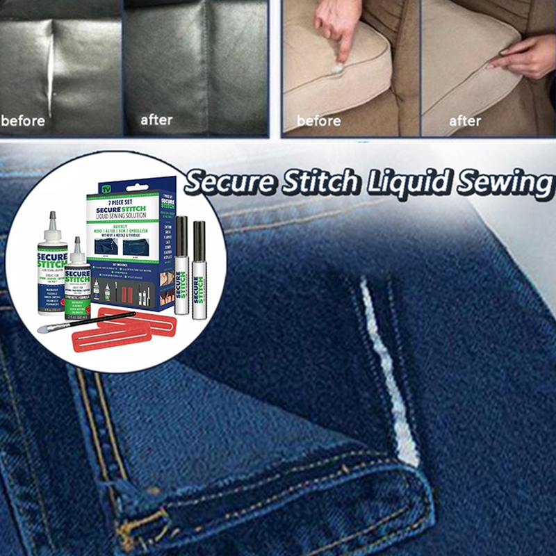 7 Piece Liquid Sewing Solution Set  (No Needle and Thread Needed!)