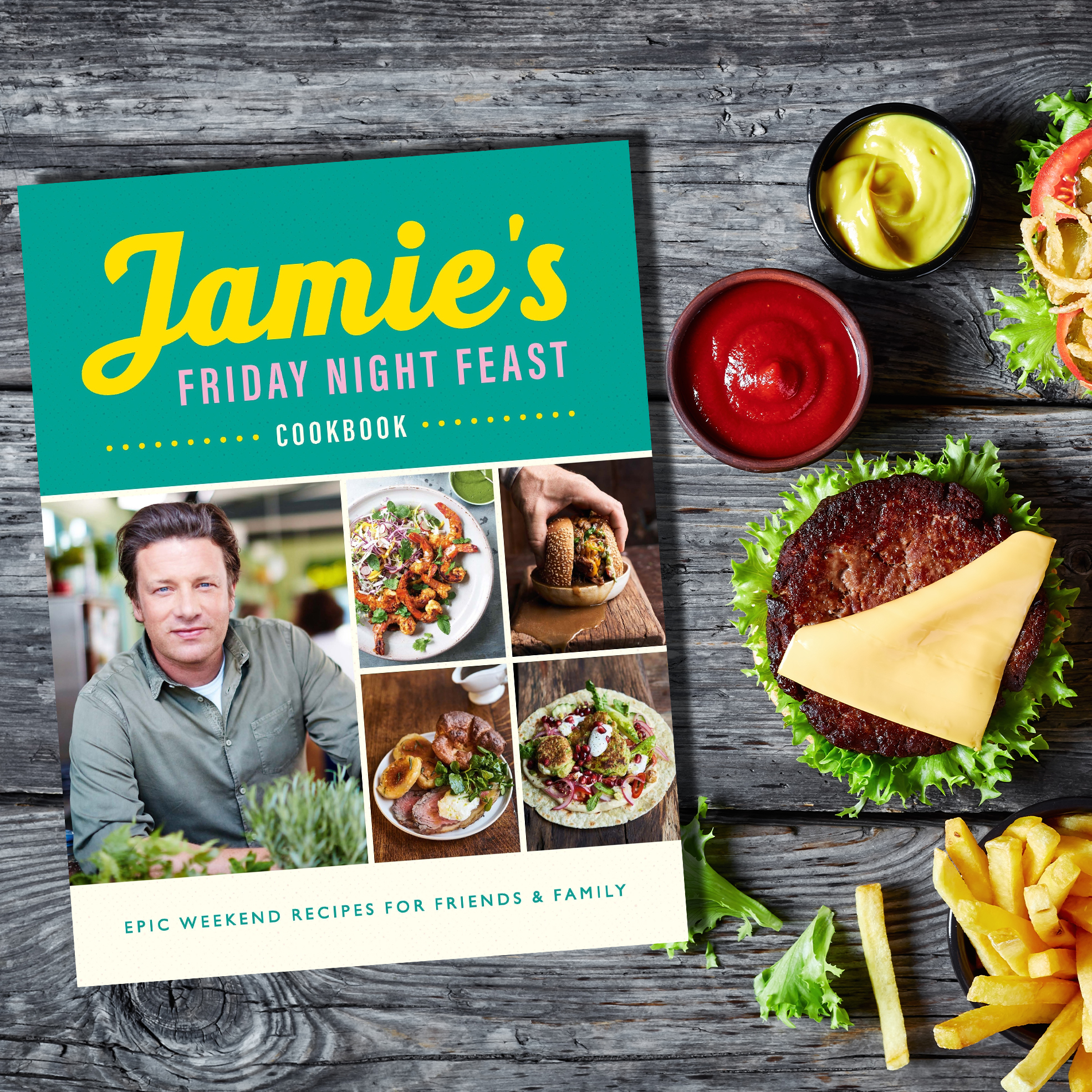 Jamie's Friday Night Feasts Hardcover Cookbook