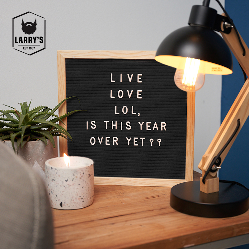 25cm x 25cm Felt Letter Boards with Wooden Stand