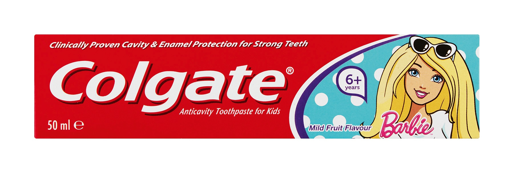 Pack of 6 50ml Kids 5+ Barbie Toothpastes