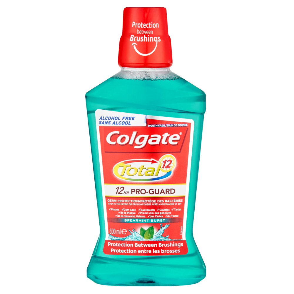 Pack of 6 500ml Total Multi-Benefit Mouthwashes Spearmint Burst