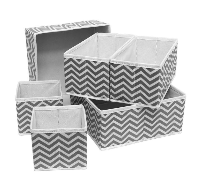 Set of 6 Foldable Underwear Storage Organisers