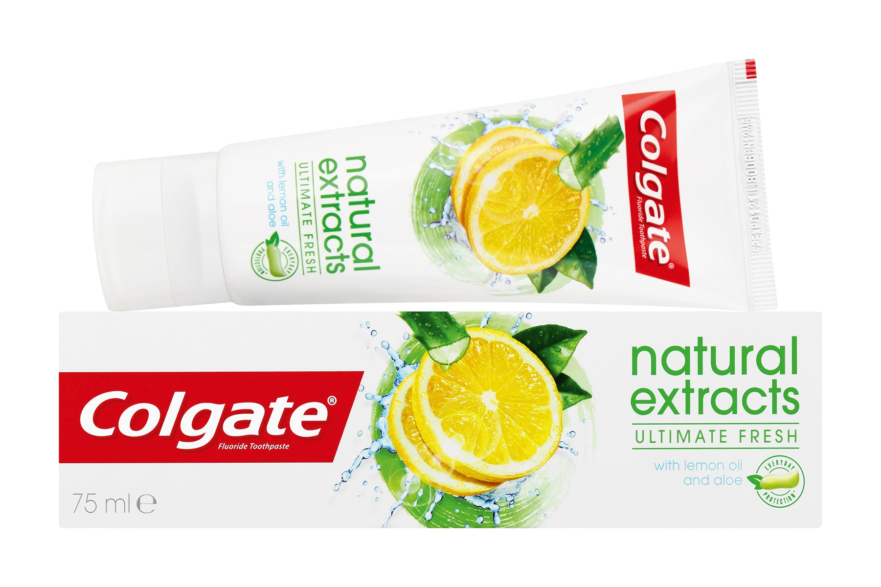 Pack of 6 75ml Natural Extracts Lemon and Aloe Oil Ultimate Fresh Toothpastes