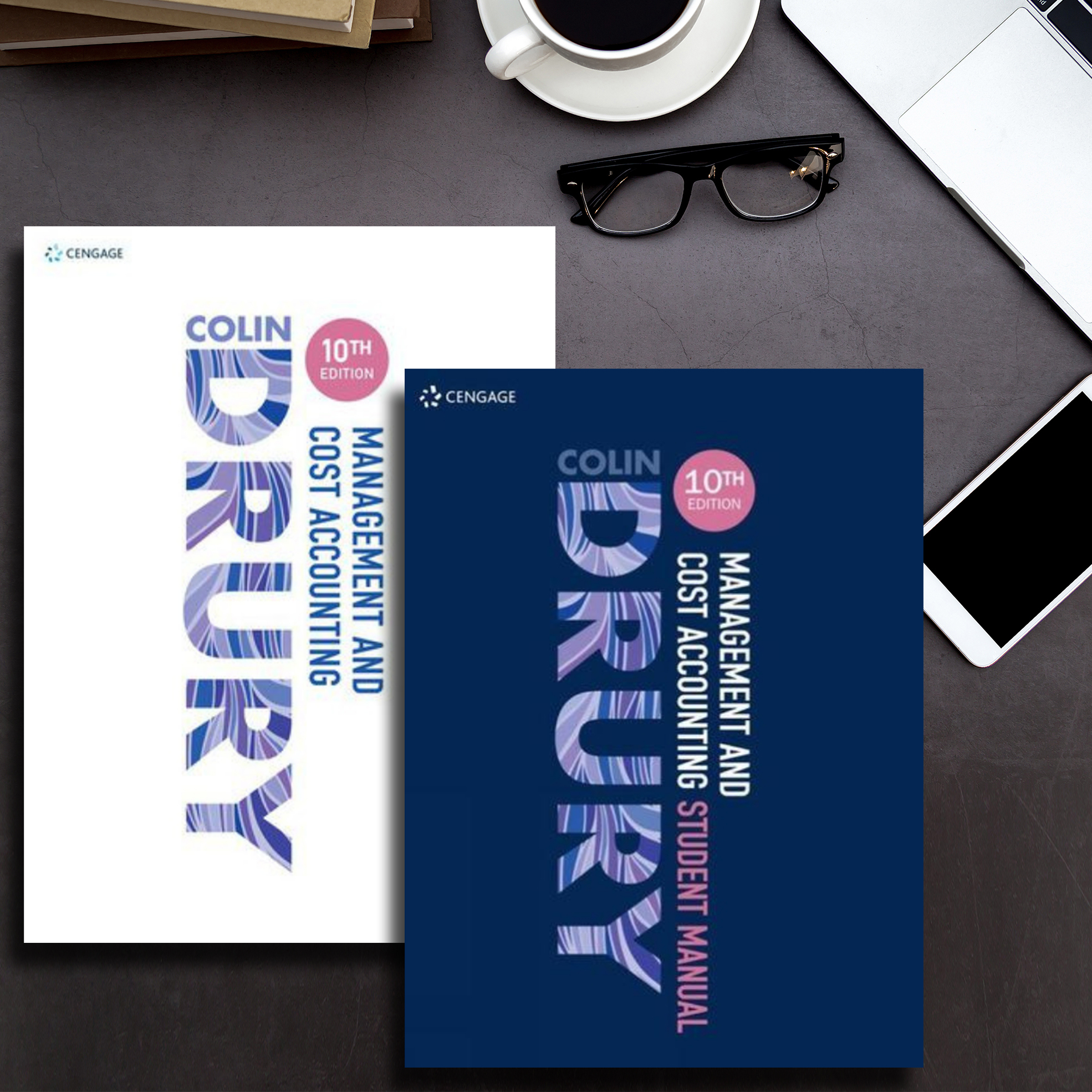 Set of 2 Colin Drury Management & Cost Accounting 10th Edition with Student Manual