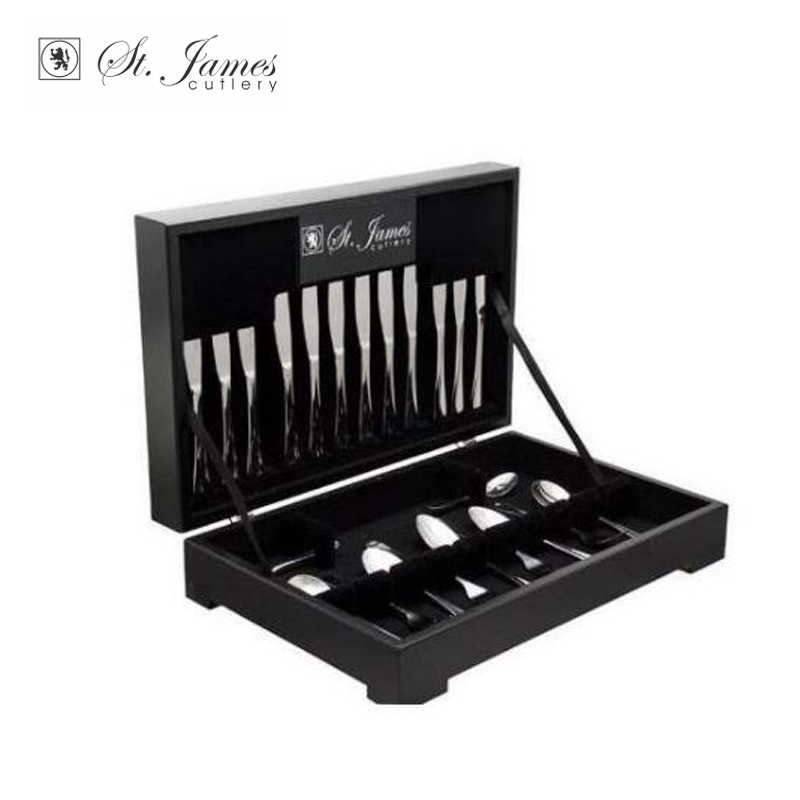 Cambridge Stainless Steel 58/72-Piece Cutlery Set in a Wooden Canteen