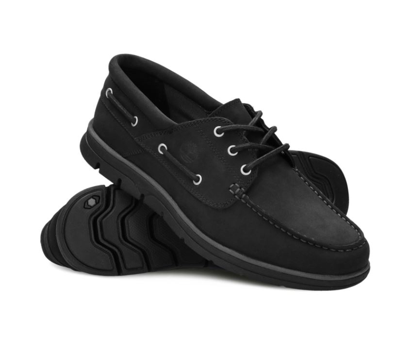 Men's Bradstreet 3 Eye Black Boat Shoes