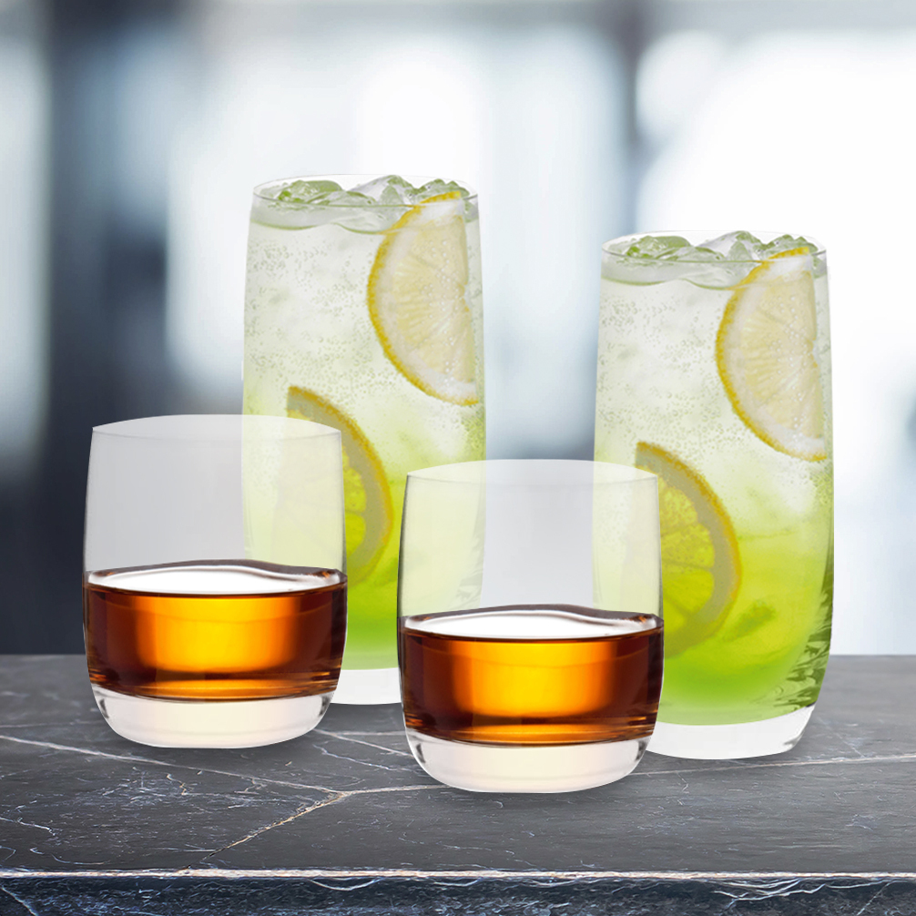 Set of 4 Whiskey or High Ball Glasses