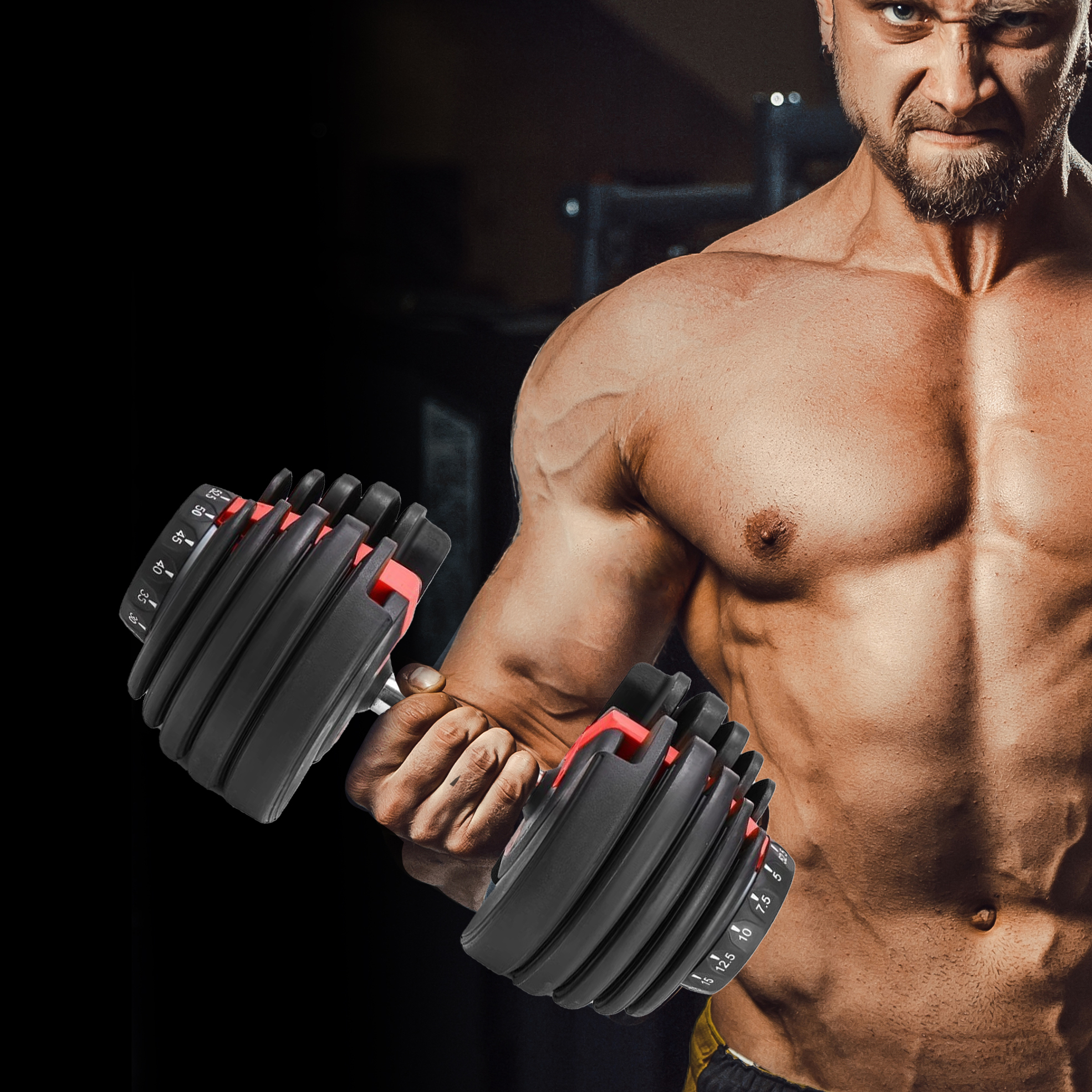 Single 24kg Adjustable Dumbell System