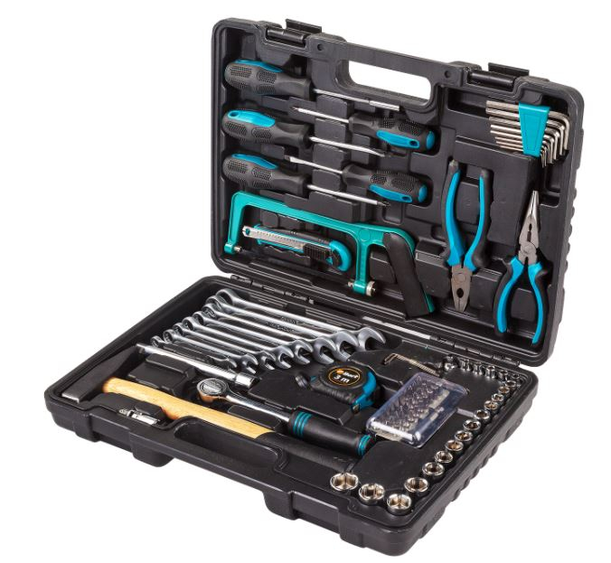 84 Piece DIY Hand Tool Kit with Spanners and Sockets