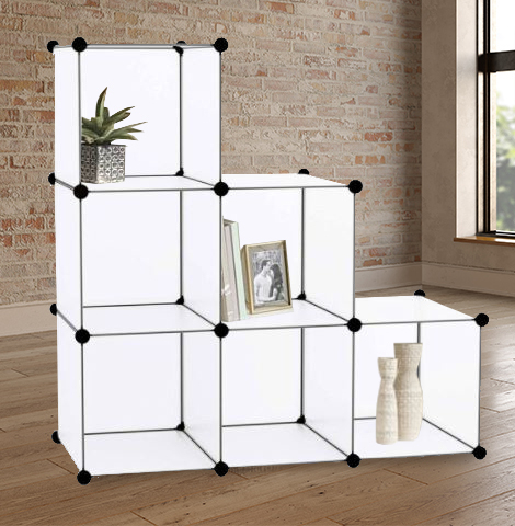 6 Cube PVC Shelves Storage Organiser