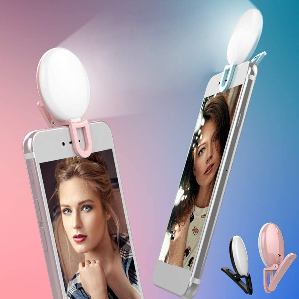 Rechargeable Black Clip-On Selfie Light