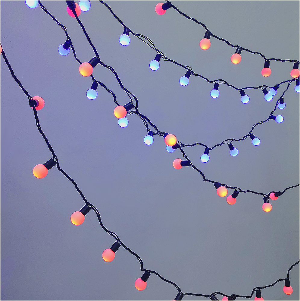 5m LED Round Bulb String Lights with 1m Power Chord