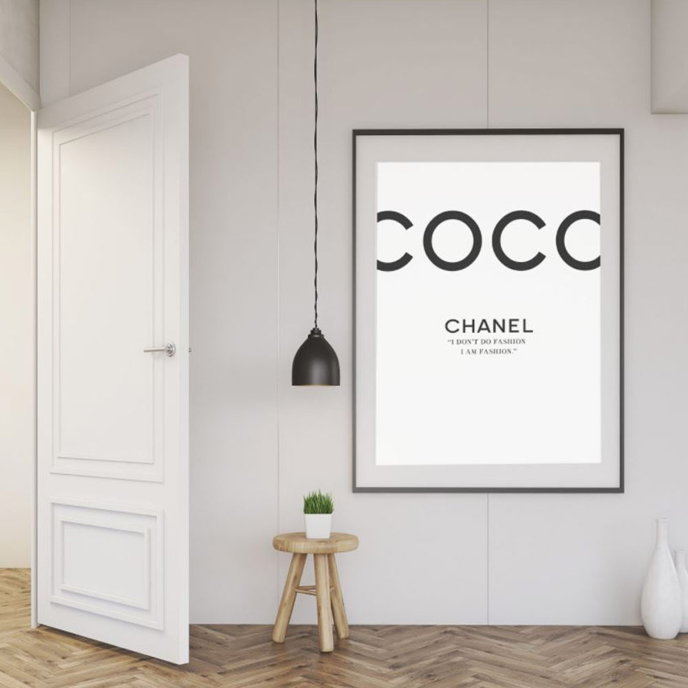 Coco Chanel Logo Fashion Collection Print