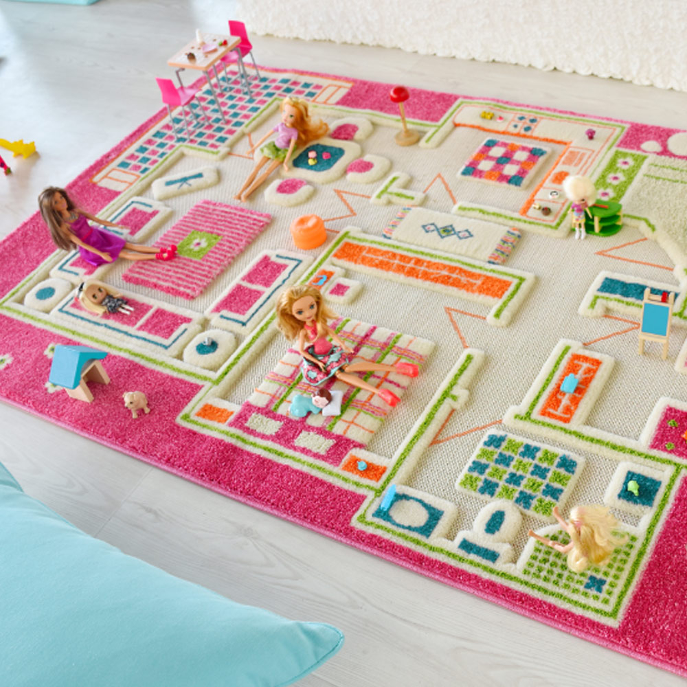 3D Children's Play Time House Carpets
