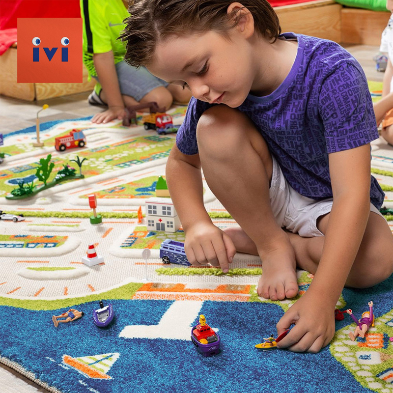 3D Children's Mini City Carpet