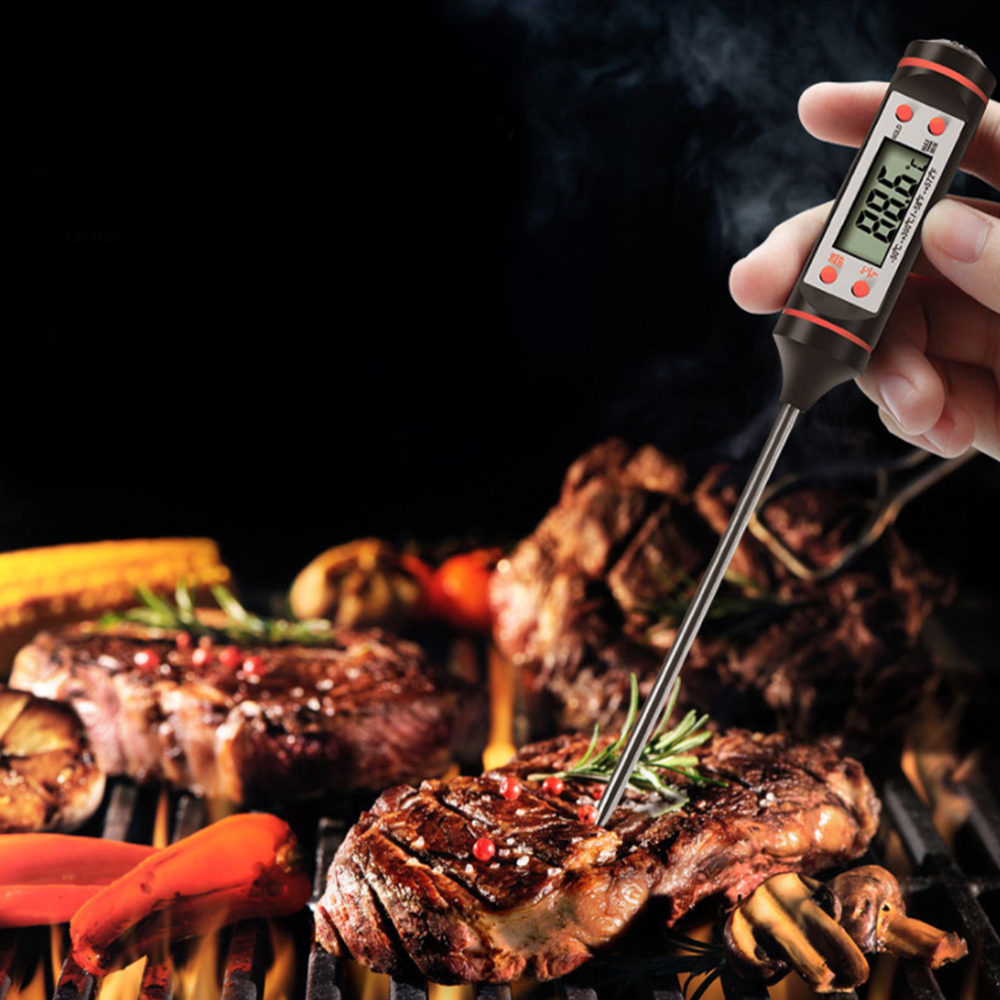 Digital Cooking Thermometer with Protective Lid