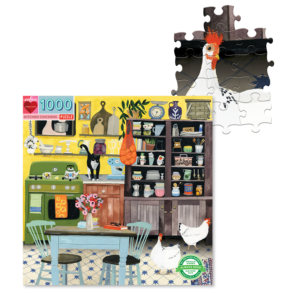 Kitchen Chickens 1000 Piece Puzzle