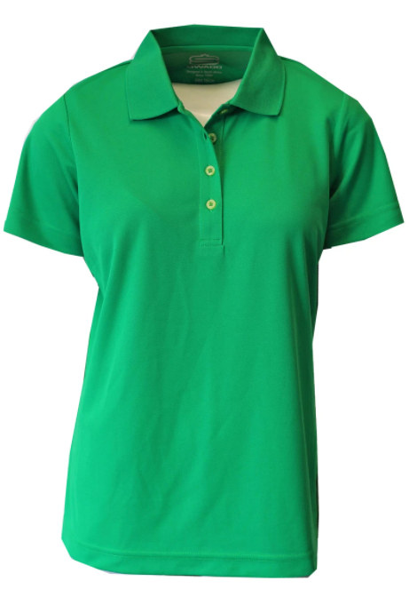 Ladies Green Basic Performance Golfer Shirt