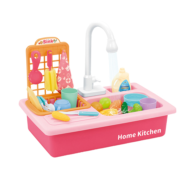 Kids Pretend Kitchen Sink Playset