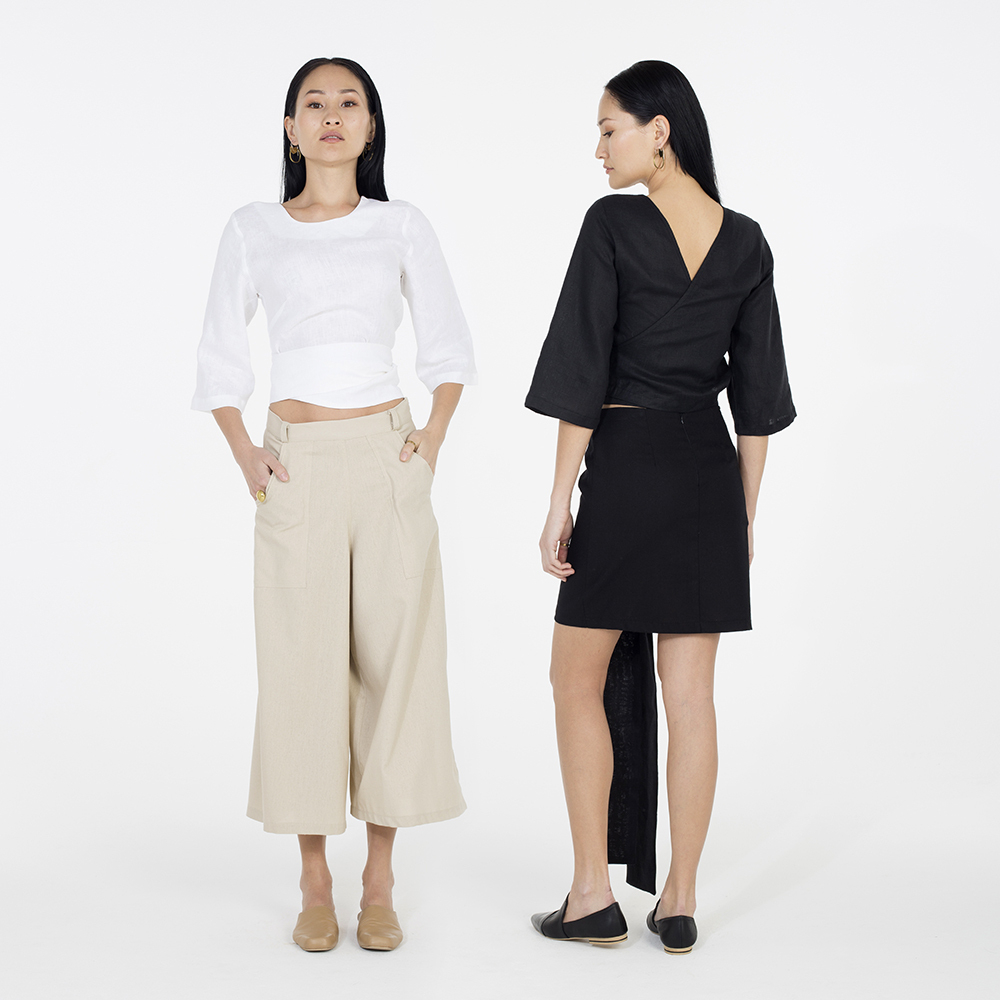 Linen Wrap Top