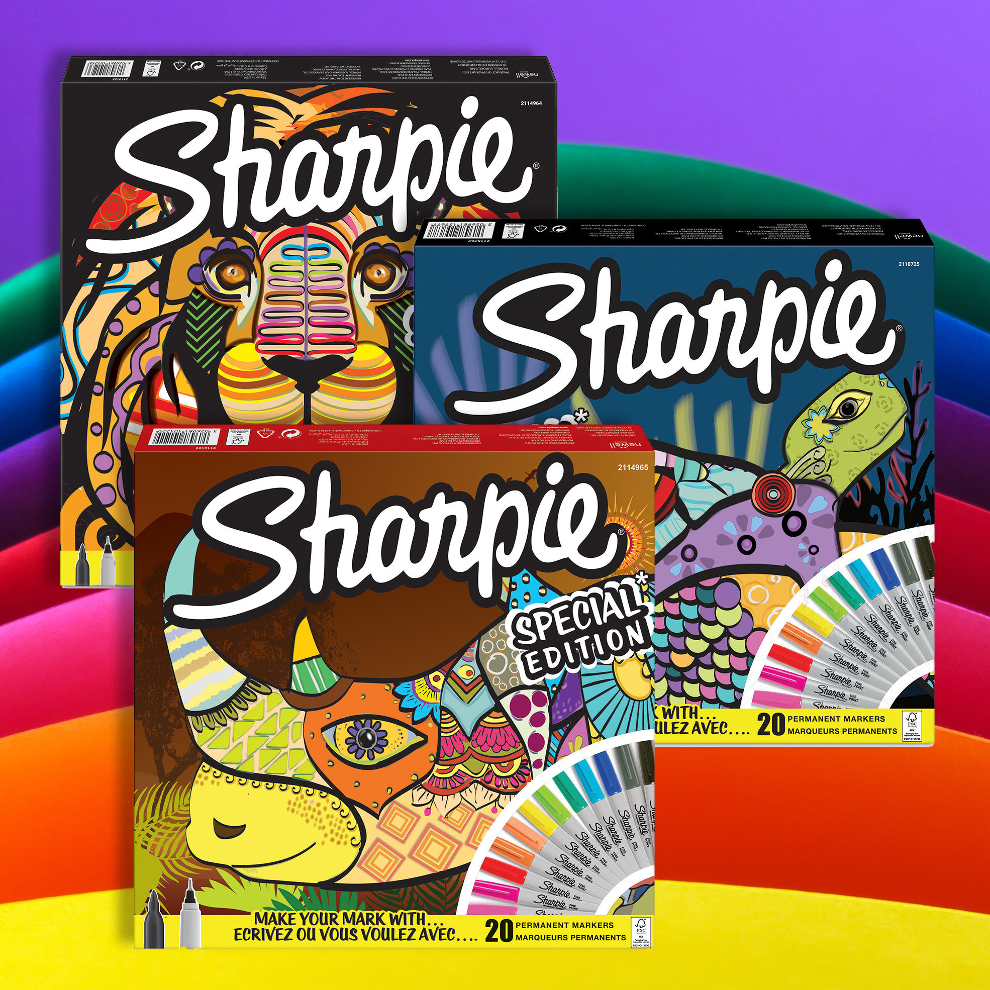 Set of 20 Permanent Markers with Limited Edition Packs