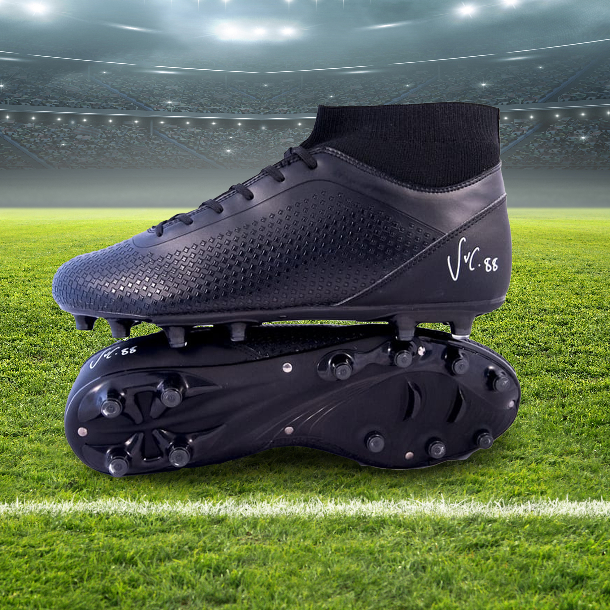 Men's Multistud JVC 88 Black Rugby Shoes