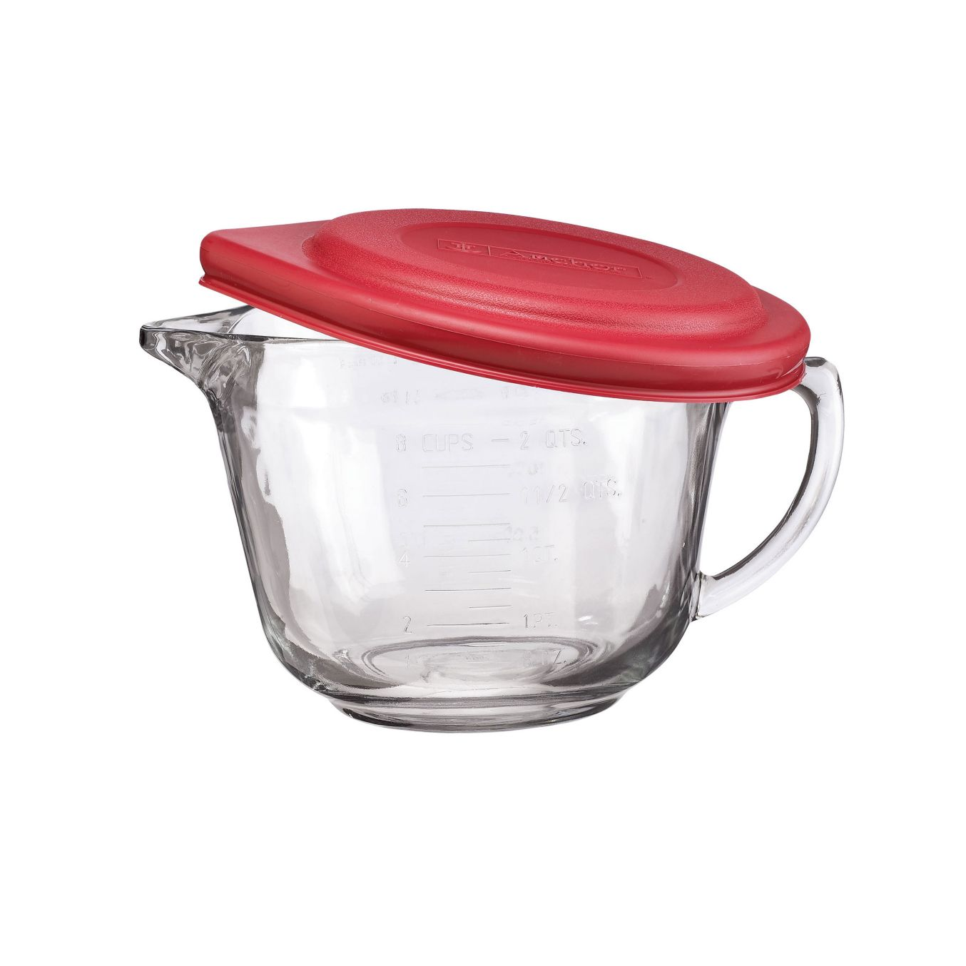 2 Litre Glass Batter Bowl with Lid