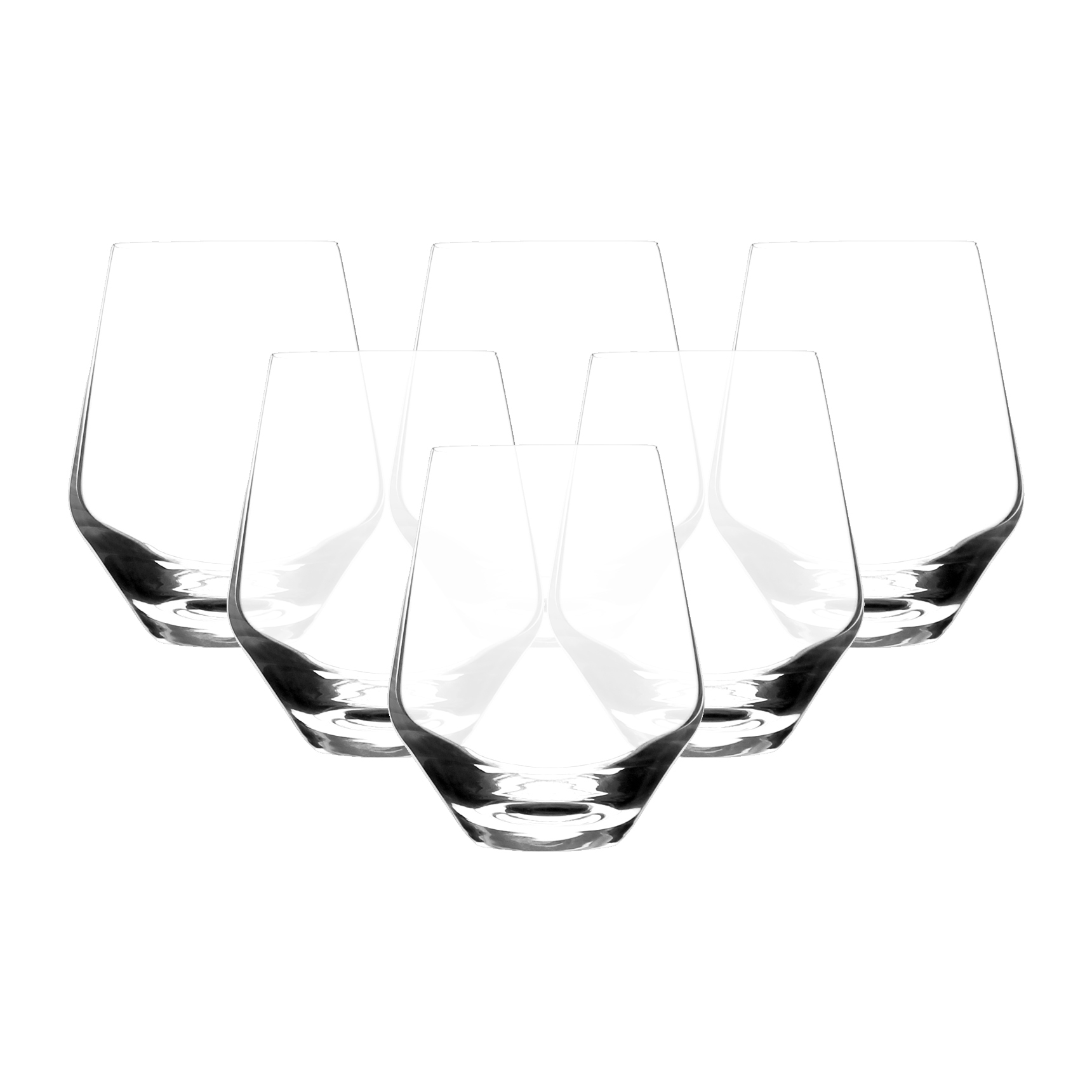 Set of 6 350ml Salome Crystal Tumbler Glasses