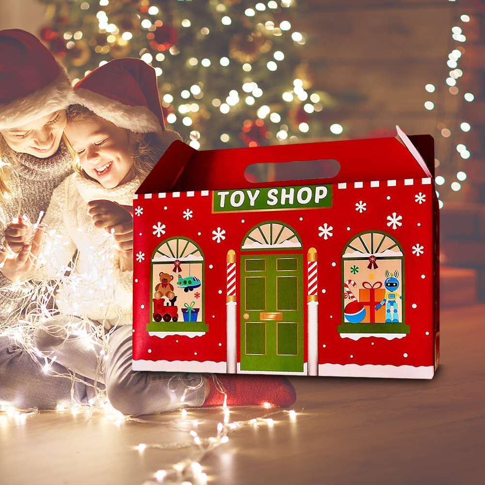 Christmas Toy Shop Treat Box with Handle