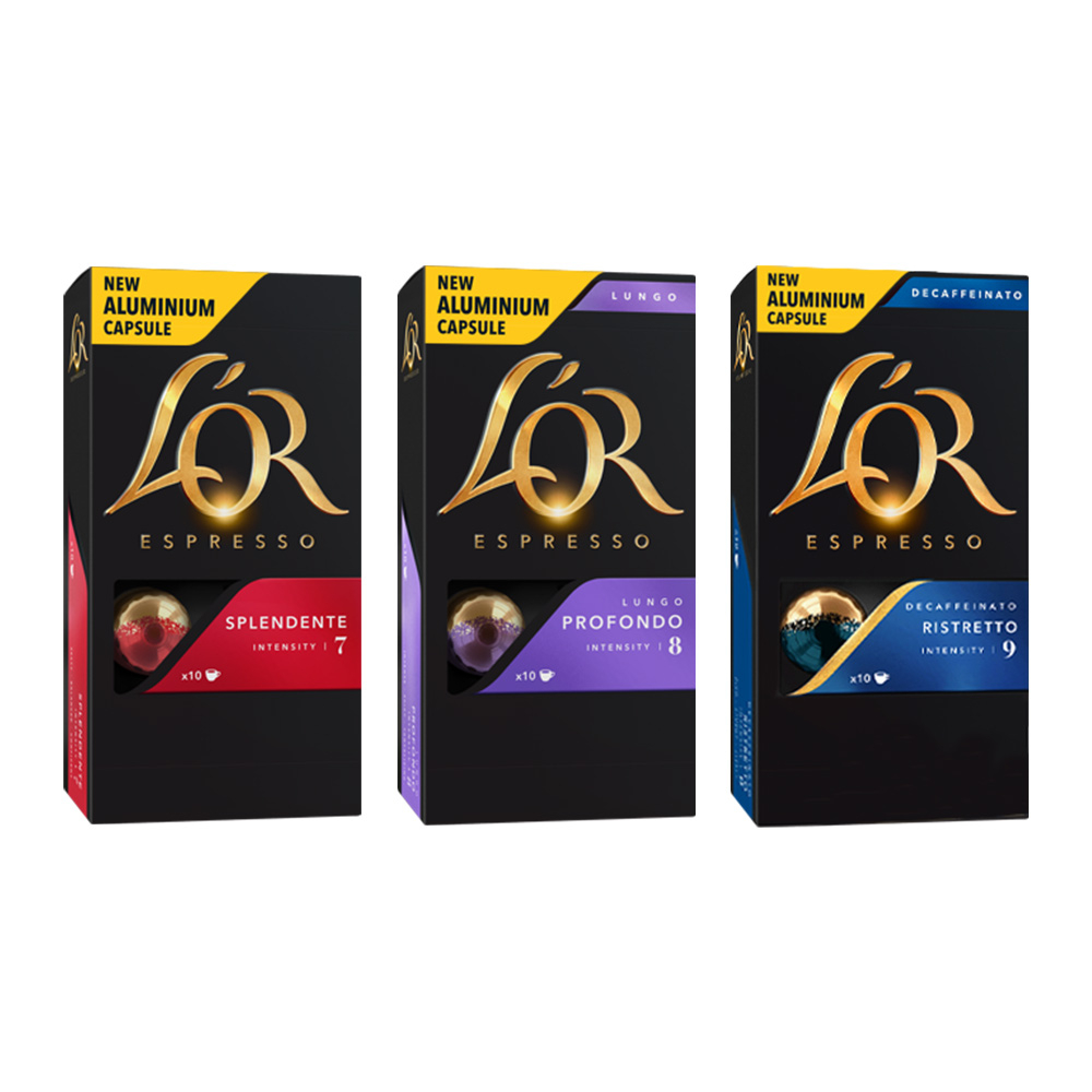 Pack of 3 Nespresso Compatible Aluminium Coffee Capsules