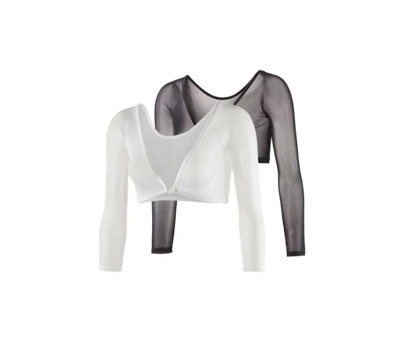 Pack of 2 Long Sleeve Seamless Mesh Arm Shapers
