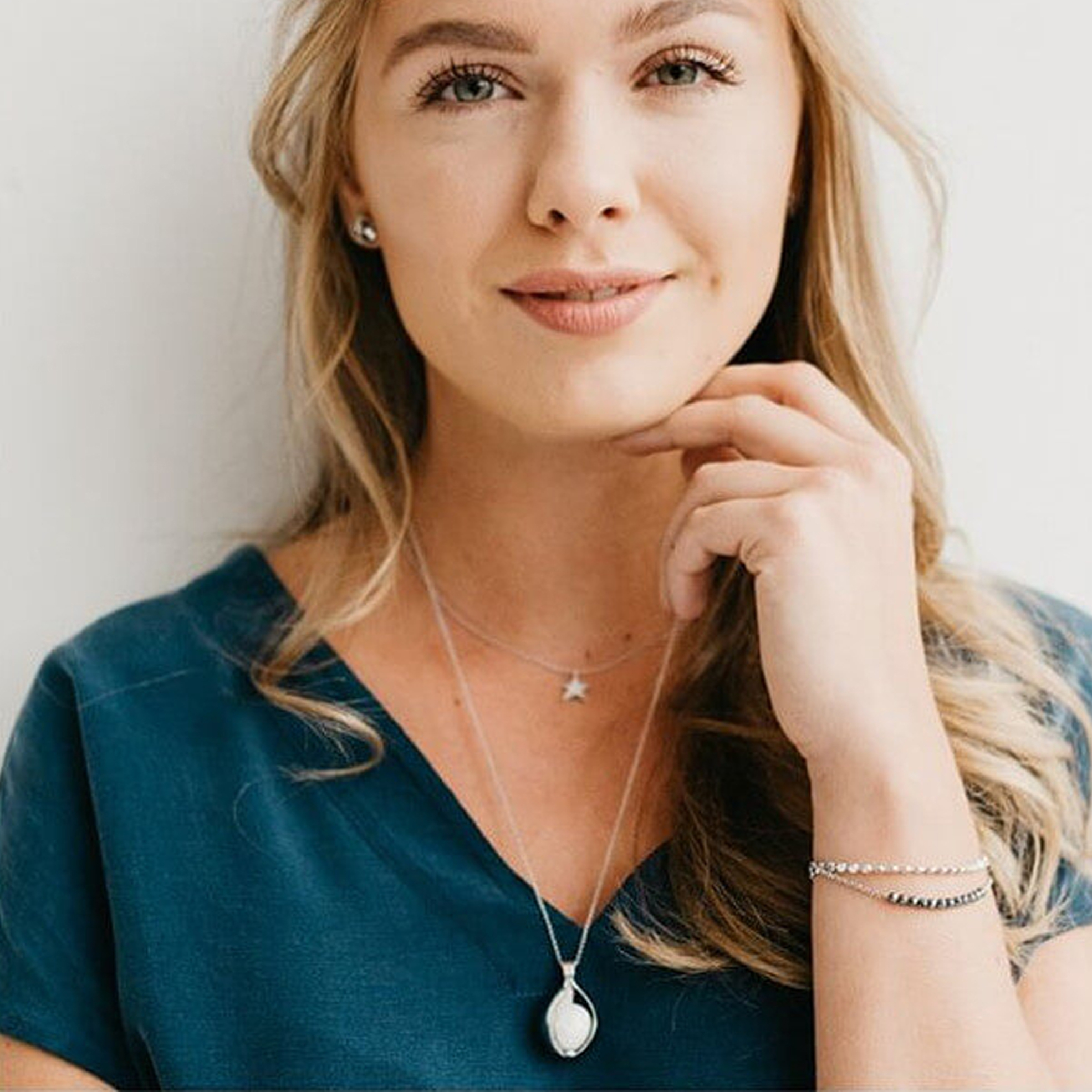 Tear of Heaven Sterling Silver Chain