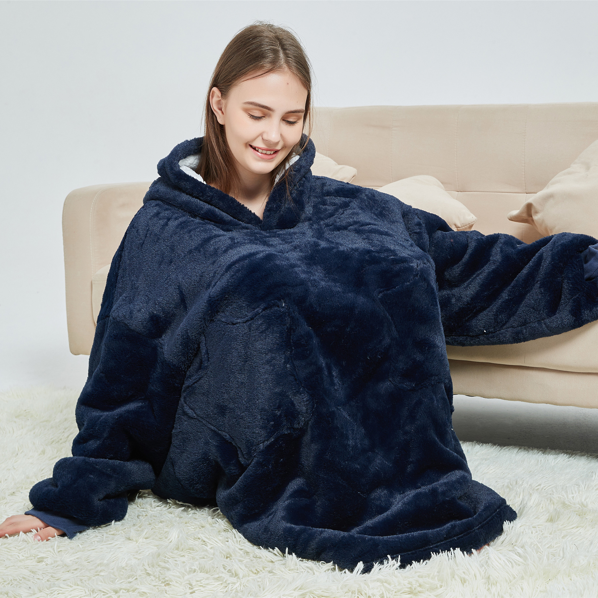 Oversized Plush Blanket Hoodies