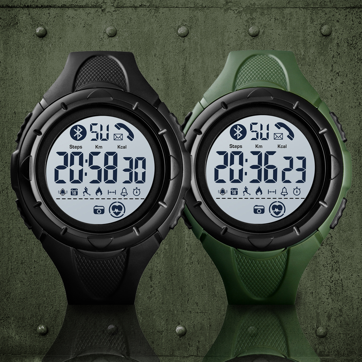 Men's Smart Heart Rate Monitor Bluetooth Watch (Model No: 1542)