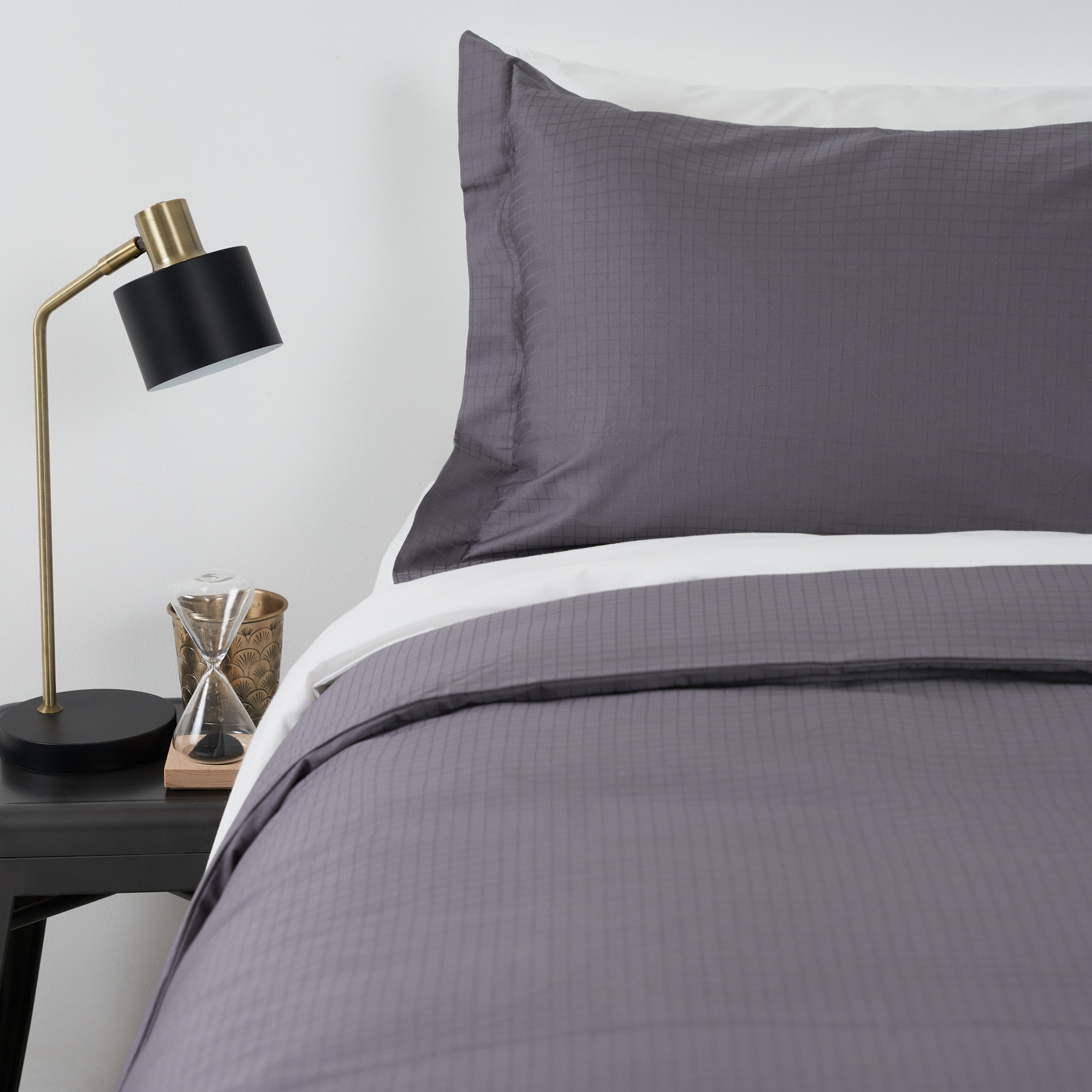300 Thread Count 100% Egyptian Cotton Oxford Jacquard Duvet Cover (Queen, King & Super King)