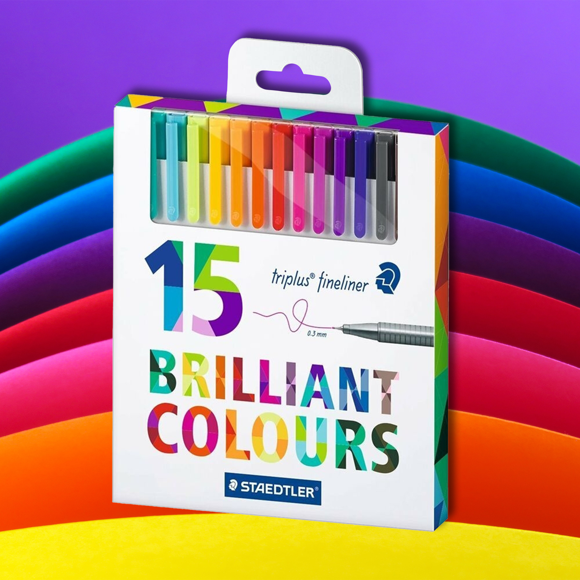 15 Brilliant Colours Triplus Fineliner Pens