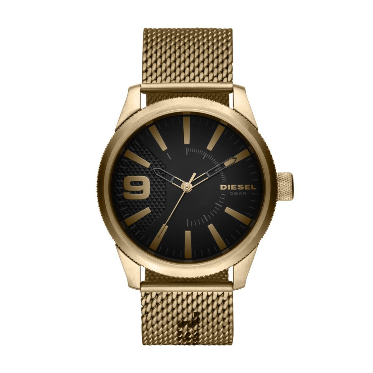 Men's Rasp NSBB Gold Round Stainless Steel Watch