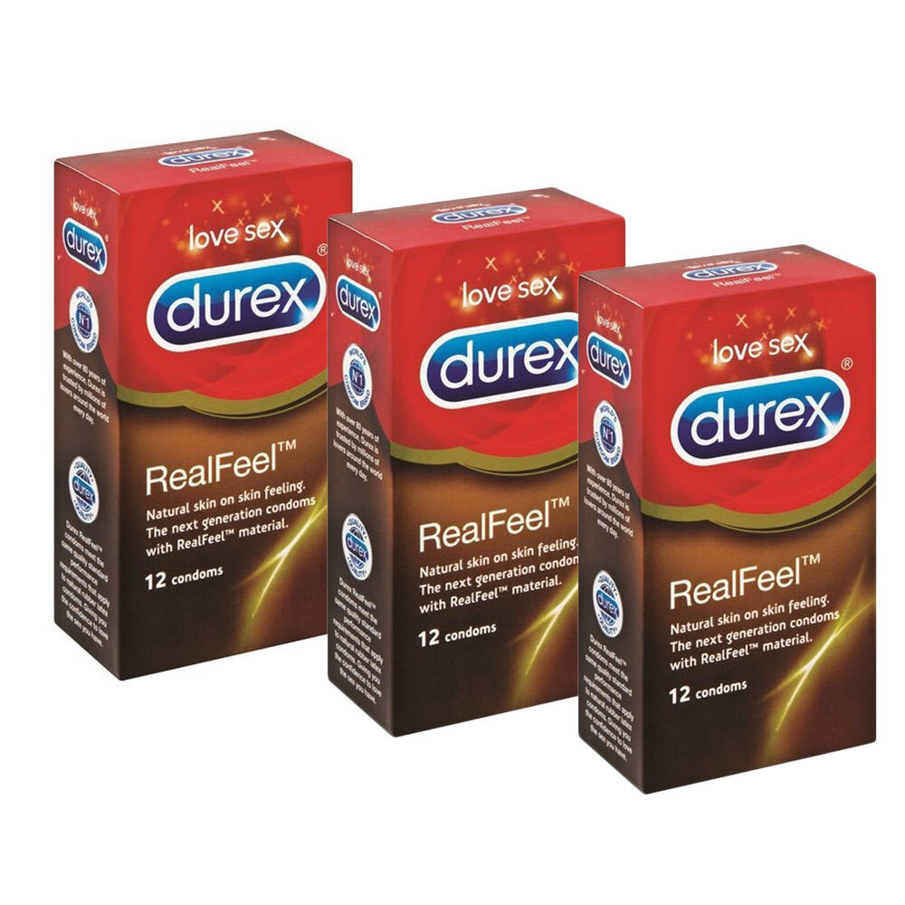 Pack of 3 Real Feel Condoms 12's