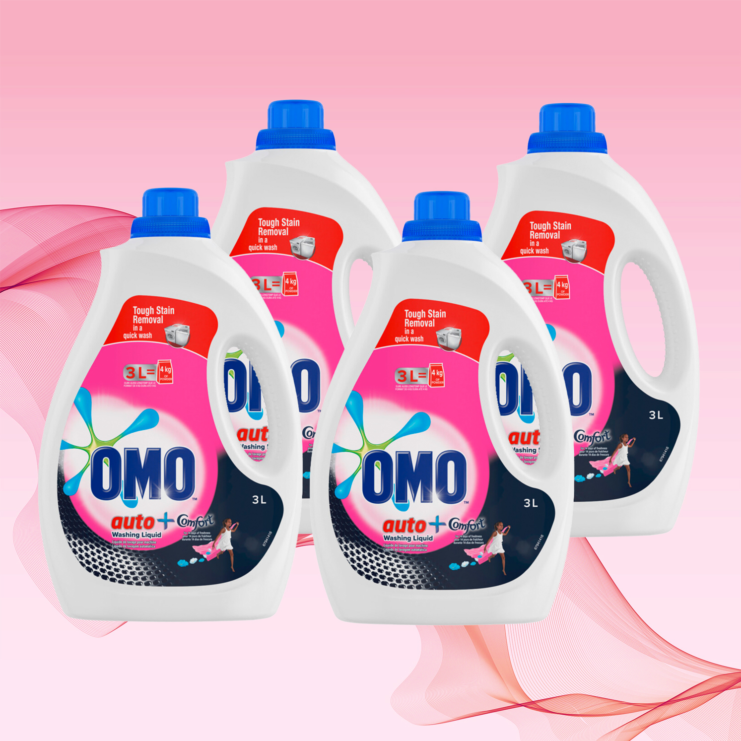 Pack of 4 3L Auto Washing Liquid