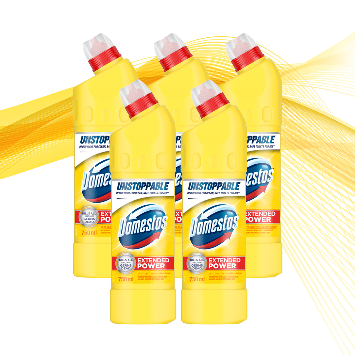 Pack of 5 750ml Multi-Purpose Bleach
