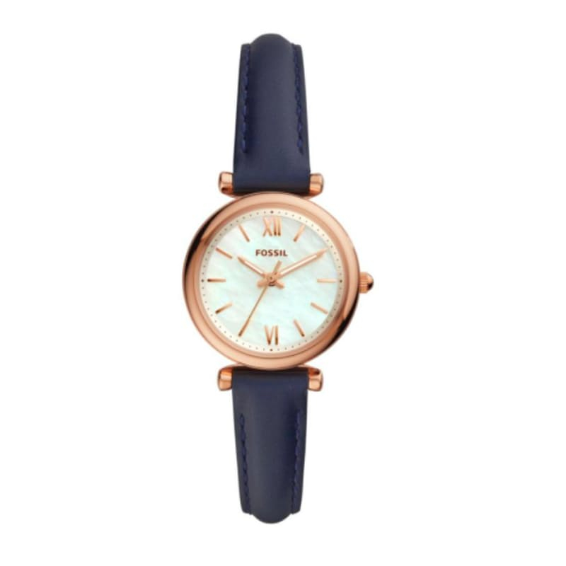 Carlie Rose Gold Round Leather Watch