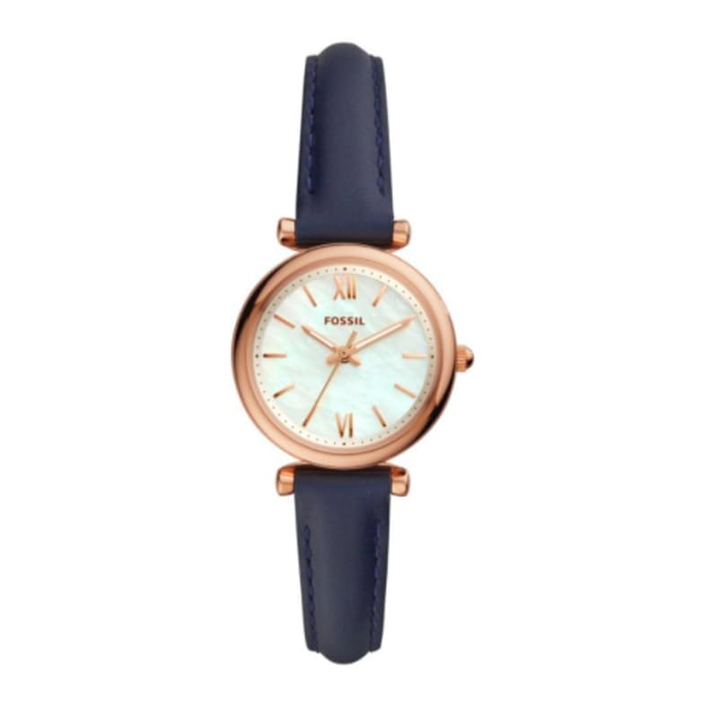 Carlie Rose Gold Round Leather Watch