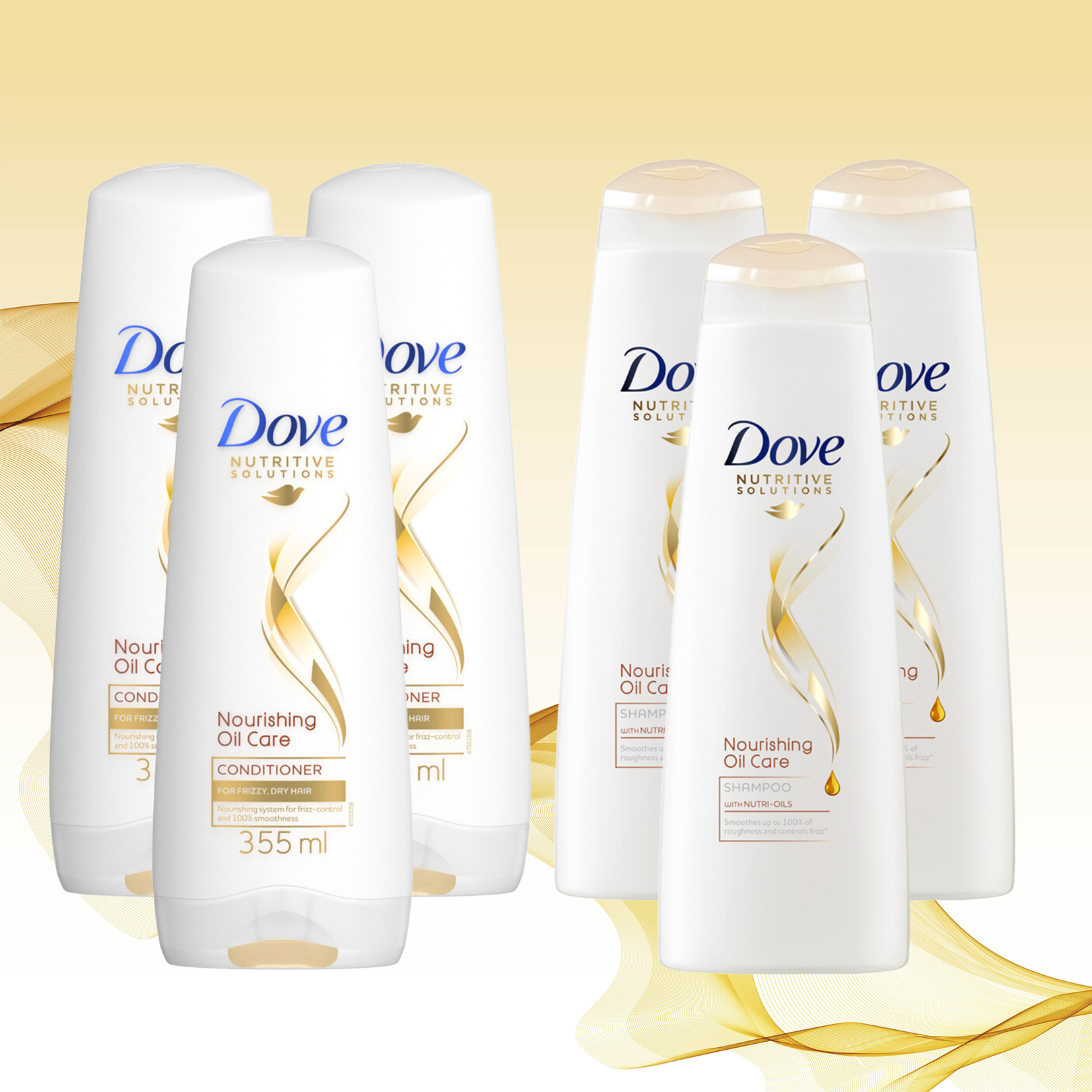 Pack of 6 Shampoo and Conditioner (3 x Shampoos and 3 x Conditioners)