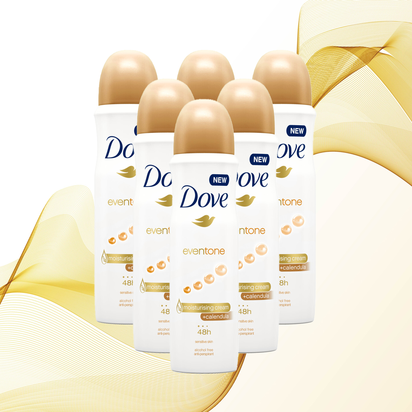 Pack of 6 150ml Male or Female Antiperspirant Deodorants Spray